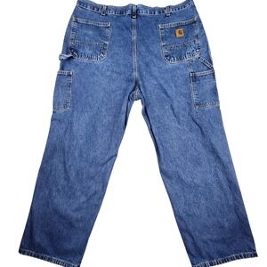 Carhartt Carpenter Jeans Men 44x30 Blue Loose Original Fit B13-DPS Gorpcore Work